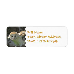 Étiquette de adresse de retour de hibou de grange