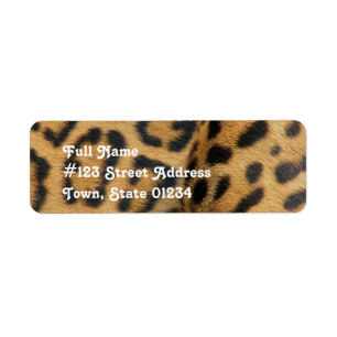 Étiquette de adresse de retour de motif de Jaguar