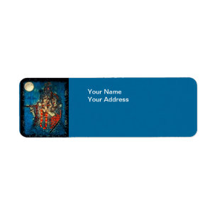 Étiquette de adresse de retour de Radha Krishna2