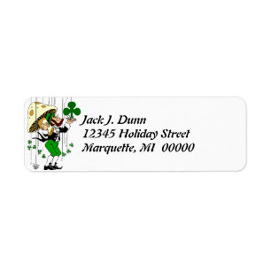 Étiquette de adresse de retour de shamrocks