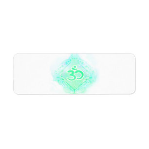 étiquette de adresse de retour de symbole d'aum d