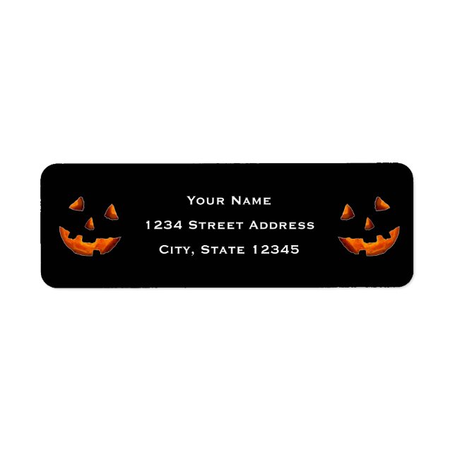Étiquette de adresse de retour Halloween (Devant)