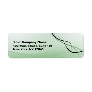 Étiquette de adresse de ruban vert