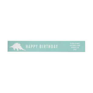 Étiquette de adresse de Stegosaurus de silhouette