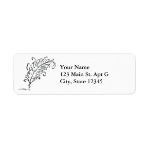 Étiquette de adresse de stylo de cannette