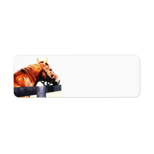 étiquette de adresse de Thoroughbred