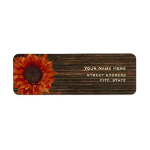 Étiquette de adresse de tournesol et de bois d'ara