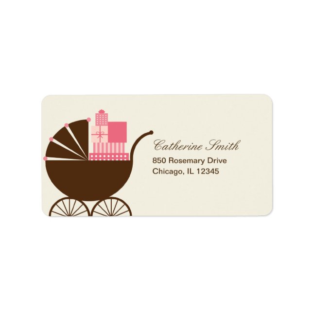 Étiquette de adresse de transport pour bébé doux - (Devant)