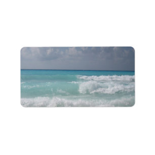 Étiquette de adresse de vagues de Cancun