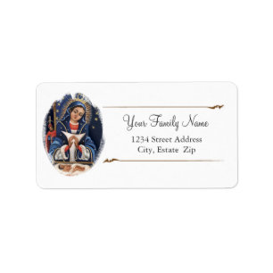 Étiquette de adresse de Virgen de la Altagracia