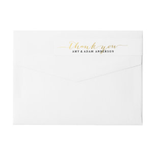 Étiquette de adresse d'écriture du Mariage de Merc