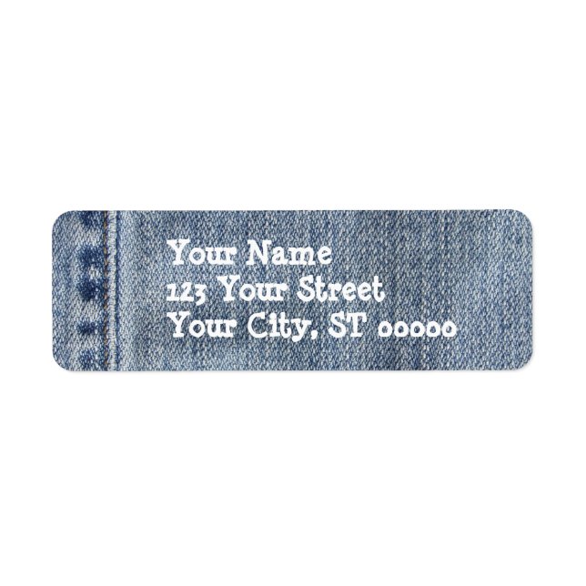 Étiquette de adresse Denim (Devant)