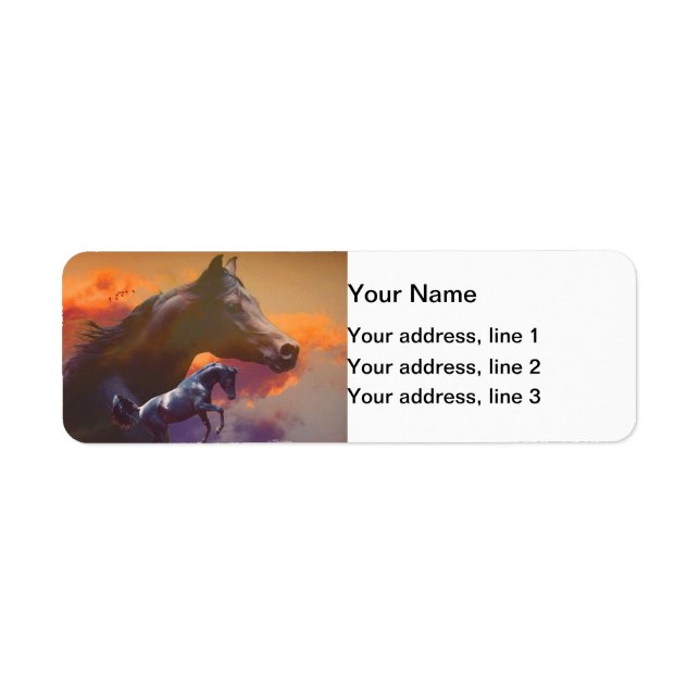 Étiquette de adresse des chevaux arabes (Devant)