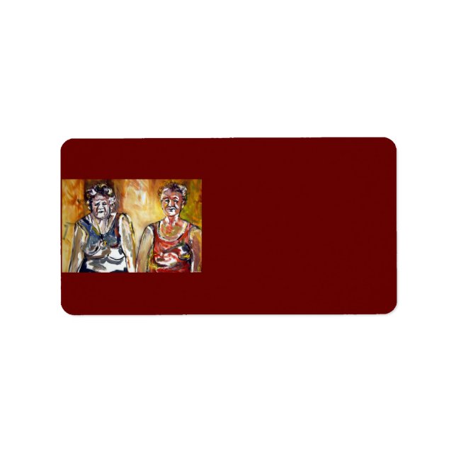 Étiquette de adresse des femmes plus âgées (Devant)