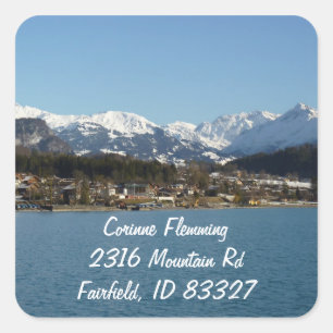 étiquette de adresse des montagnes