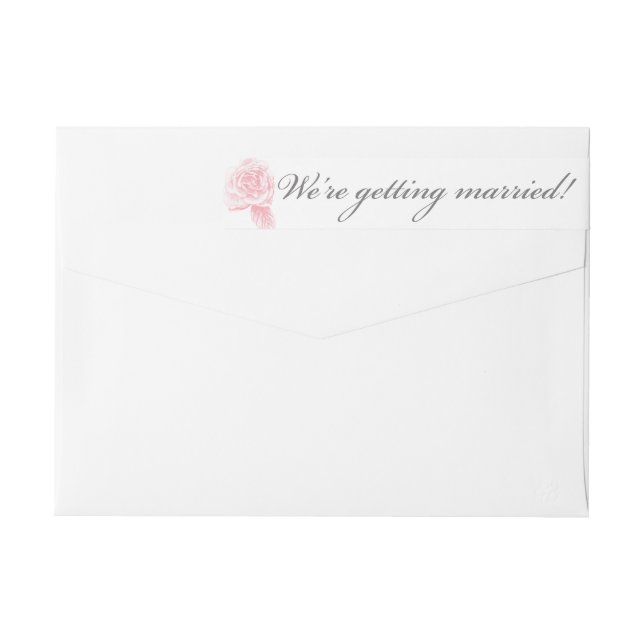 Étiquette de adresse d'esquisse rose en rose (Dos)