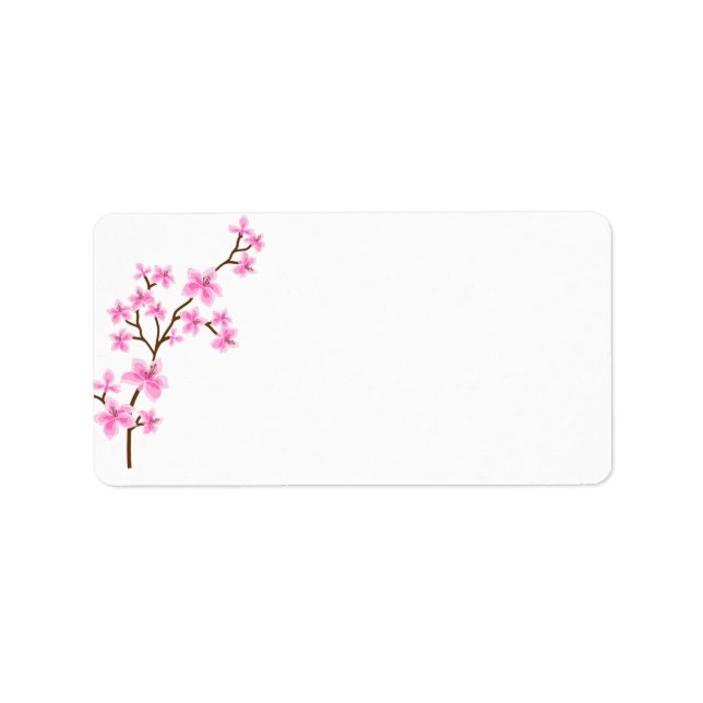 Étiquette de adresse d'expédition Cherry Blossom (Devant)
