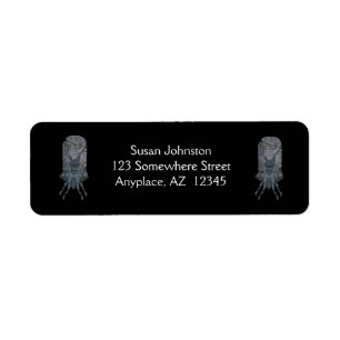 Étiquette de adresse d'Halloween Goblin Tombstone