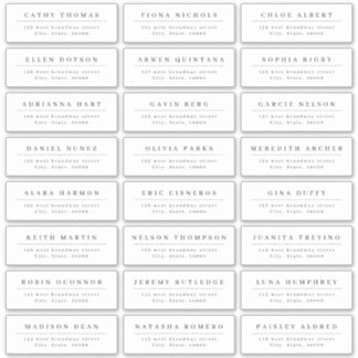 Étiquette de adresse d'invité de mariage élégant