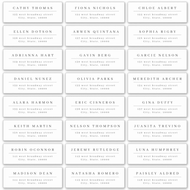Étiquette de adresse d'invité de mariage élégant (Devant)