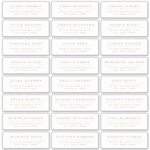 Étiquette de adresse d'invité de mariage Gold Simp