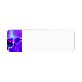 Étiquette de adresse d'orchidée violette