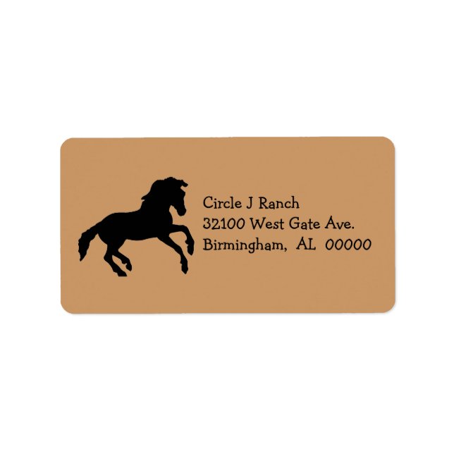 Étiquette de adresse du cheval (Devant)