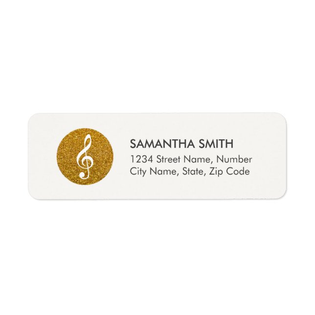 Étiquette de adresse du logo d'allumage de musique (Devant)