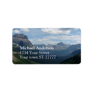 Étiquette de adresse du parc national du Glacier