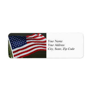 Étiquette de adresse du pavillon des États-Unis