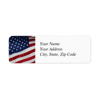 Étiquette de adresse du pavillon des États-Unis