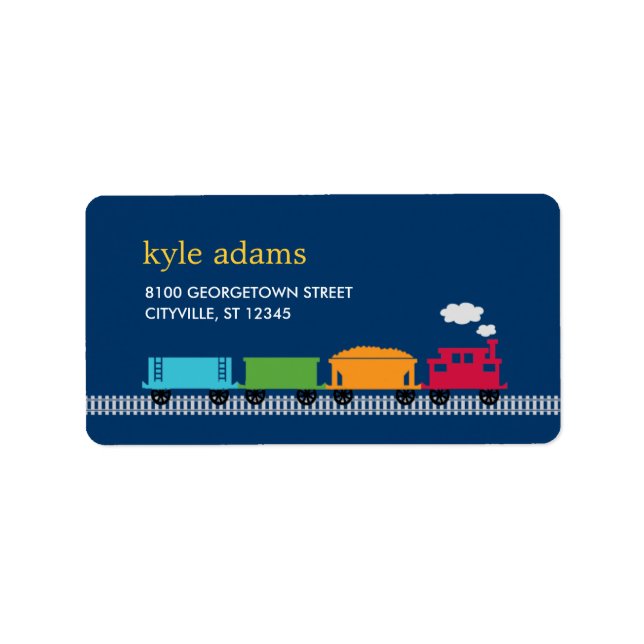 Étiquette de adresse du train Choo Choo (Devant)