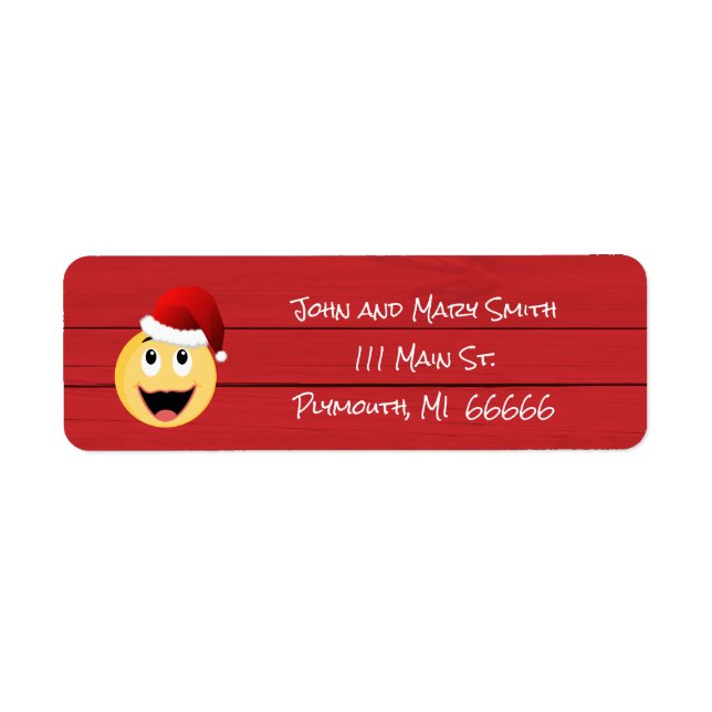 Étiquette de adresse Emoji de Noël (Devant)