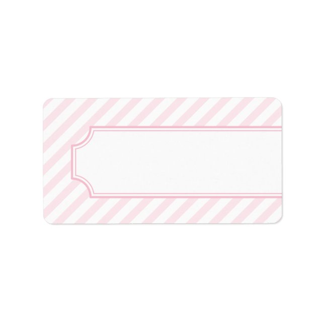 Étiquette de adresse en bande rose (Devant)