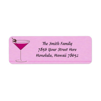 Étiquette de adresse en verre Martini