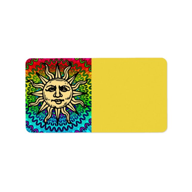 Étiquette de adresse ensoleillé (Devant)