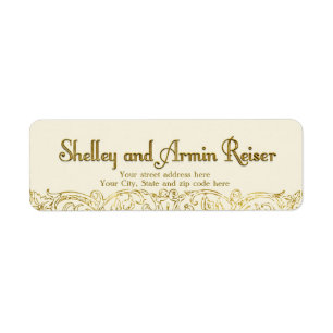 Étiquette de adresse fait sur commande Shelley