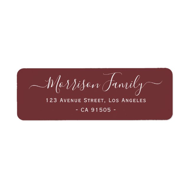 étiquette de adresse familial tendance chic (Devant)