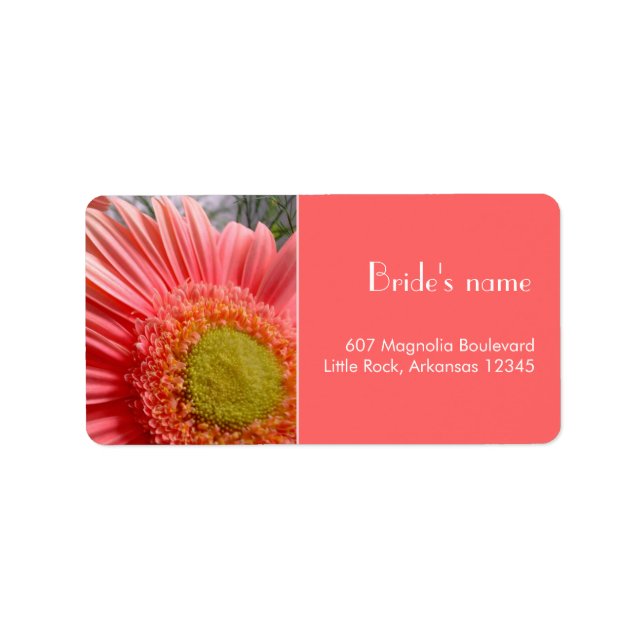 Étiquette de adresse Fête des mariées (Devant)