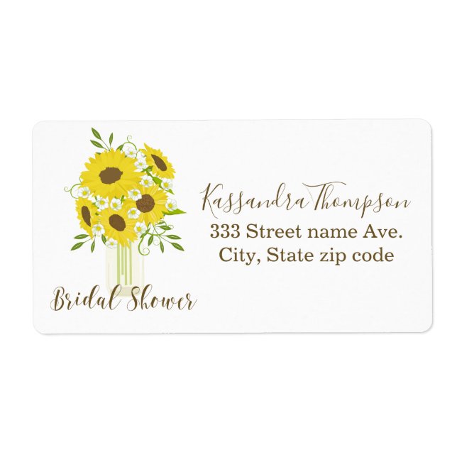 Étiquette de adresse Fête des mariées (Devant)
