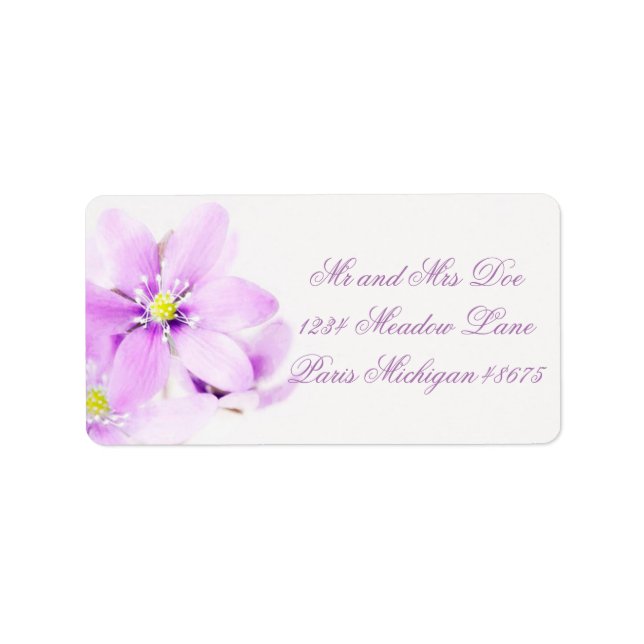 Étiquette de adresse/Fleur (Devant)