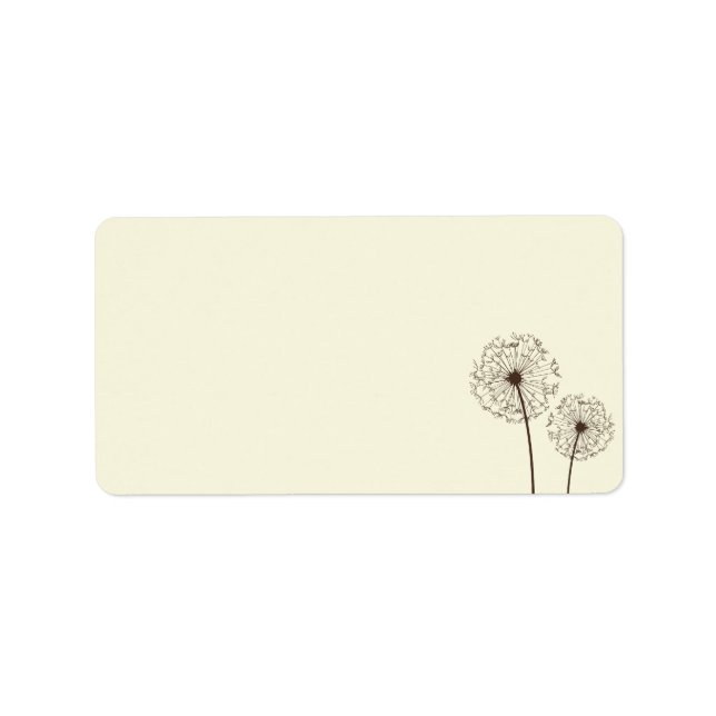 Étiquette de adresse floral (Devant)