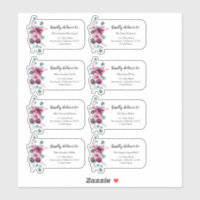 Étiquette de adresse floral personnalisé