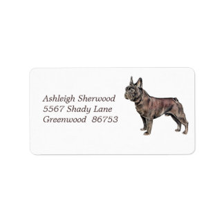 Étiquette de adresse français de Bulldog