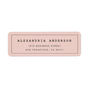 Étiquette de adresse frontalier transparent minima