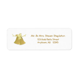 Étiquette de adresse Gold Bells
