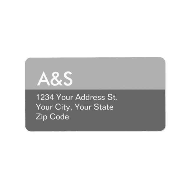 Étiquette de adresse gris moderne (Devant)