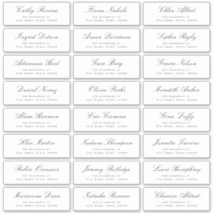 Étiquette de adresse invité du mariage de script c