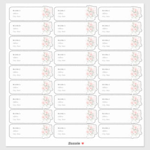 Étiquette de adresse invité PixDezines Delicate Bl
