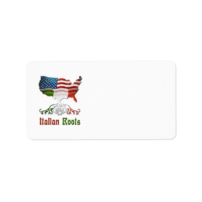 Étiquette de adresse italien américain (Devant)